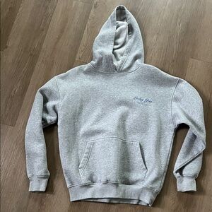White Fox Cozy Gray Hoodie